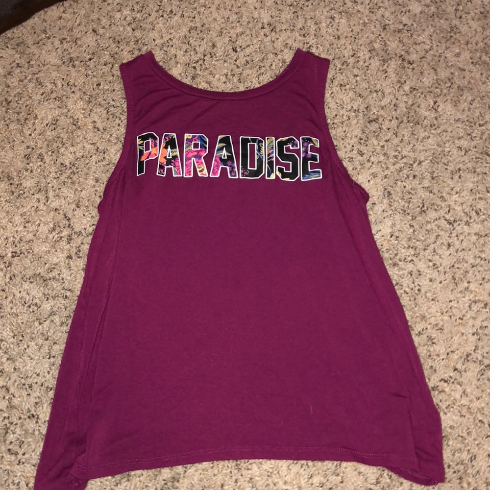 girls maroon paradise tank